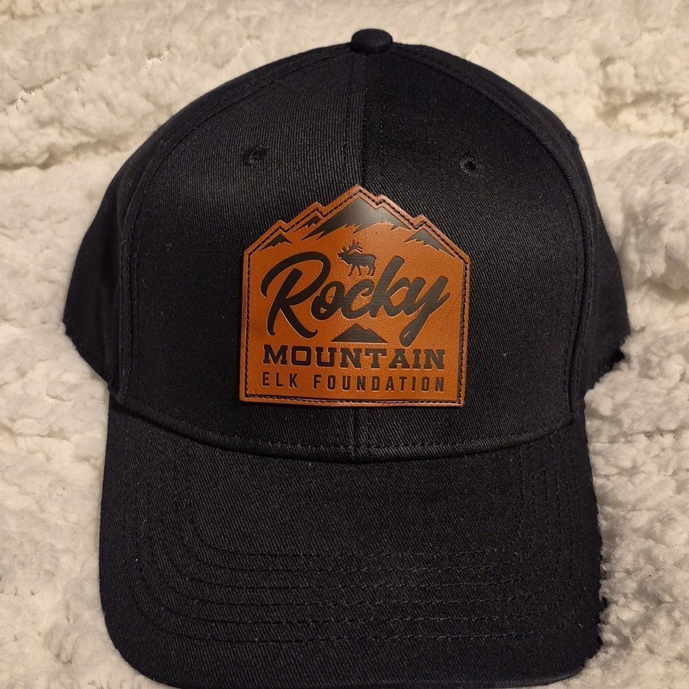 Rocky Mountain Elk Foundation Black Canvas Snapback Hat - New